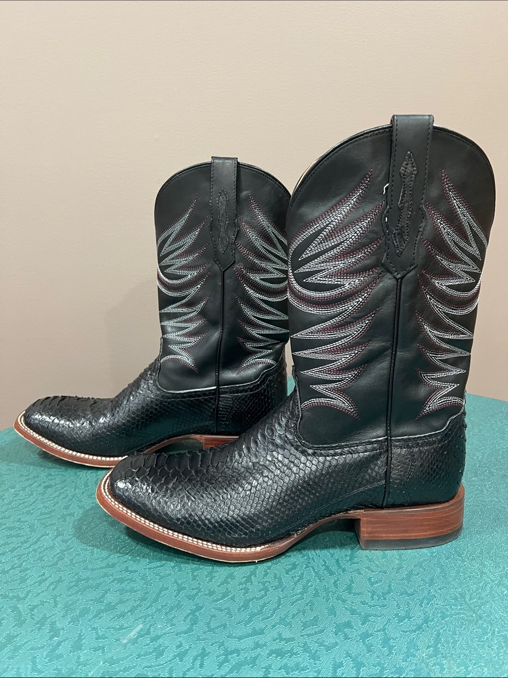 Cody James black python boot. 12D - Picture 3 of 6